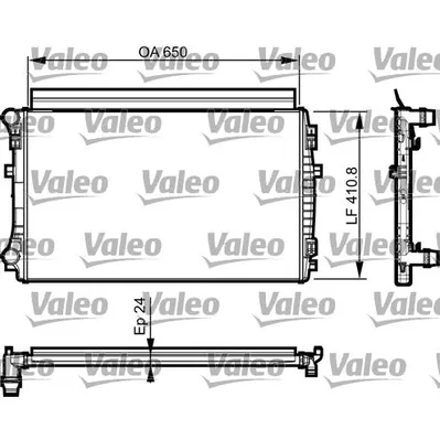 Радиатор системы охлаждения AUDI A3 1.2TFSI 12- VALEO 735558