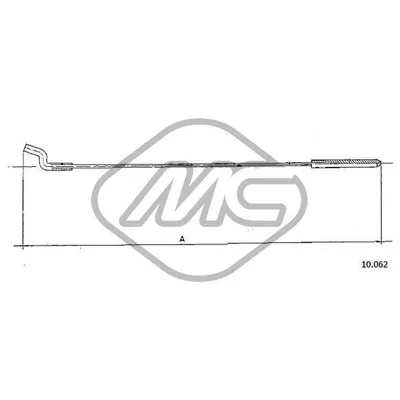 Трос газа 1200 KAFER Metalcaucho 83781