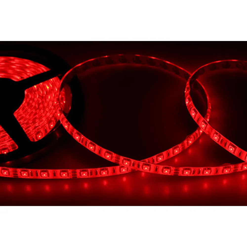 Лента светодиодная 12В, SMD5050, 60 LED/м, красный,10мм, 5м, IP65 Lamper 141-491