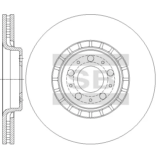 Диск тормозной VOLVO XC90 02 R17 передний вент. D 336мм SANGSIN BRAKE SD6106