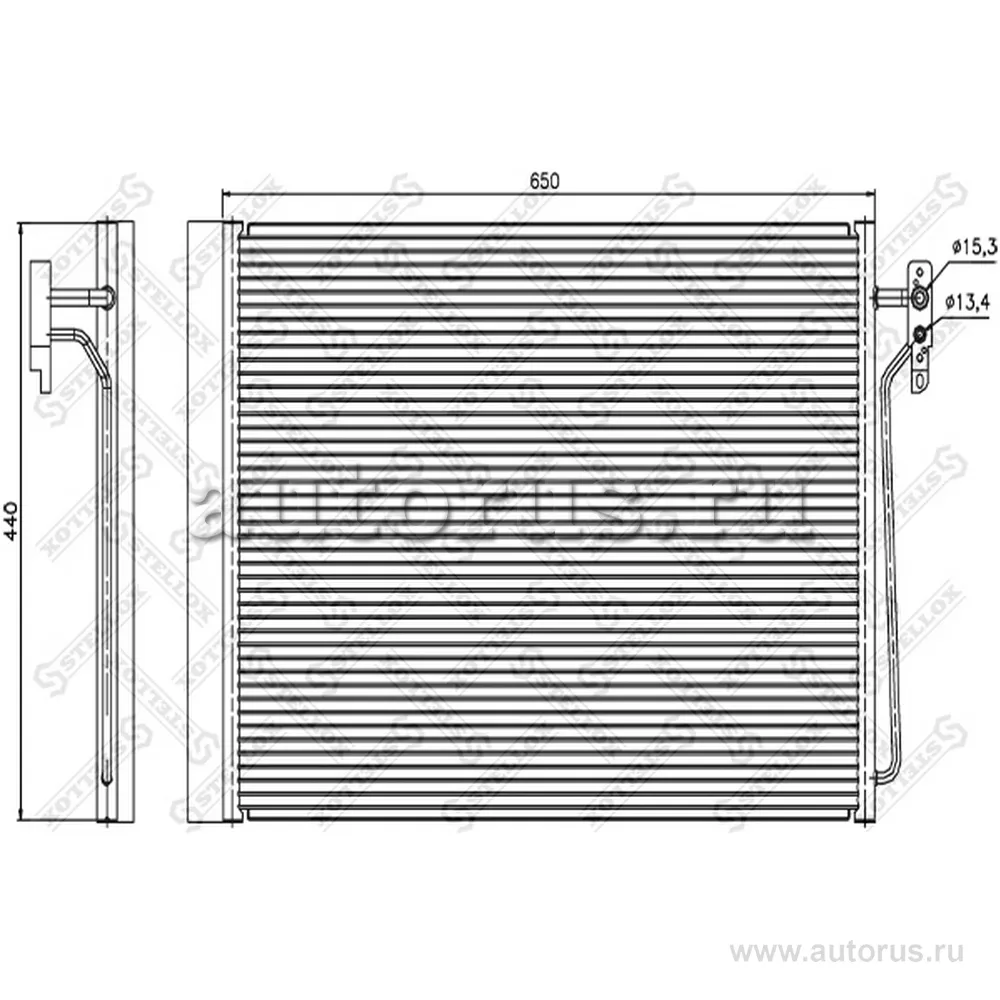 Радиатор кондиционера Land Rover Range Rover 3.0-4.4 02> STELLOX 10-45566-SX