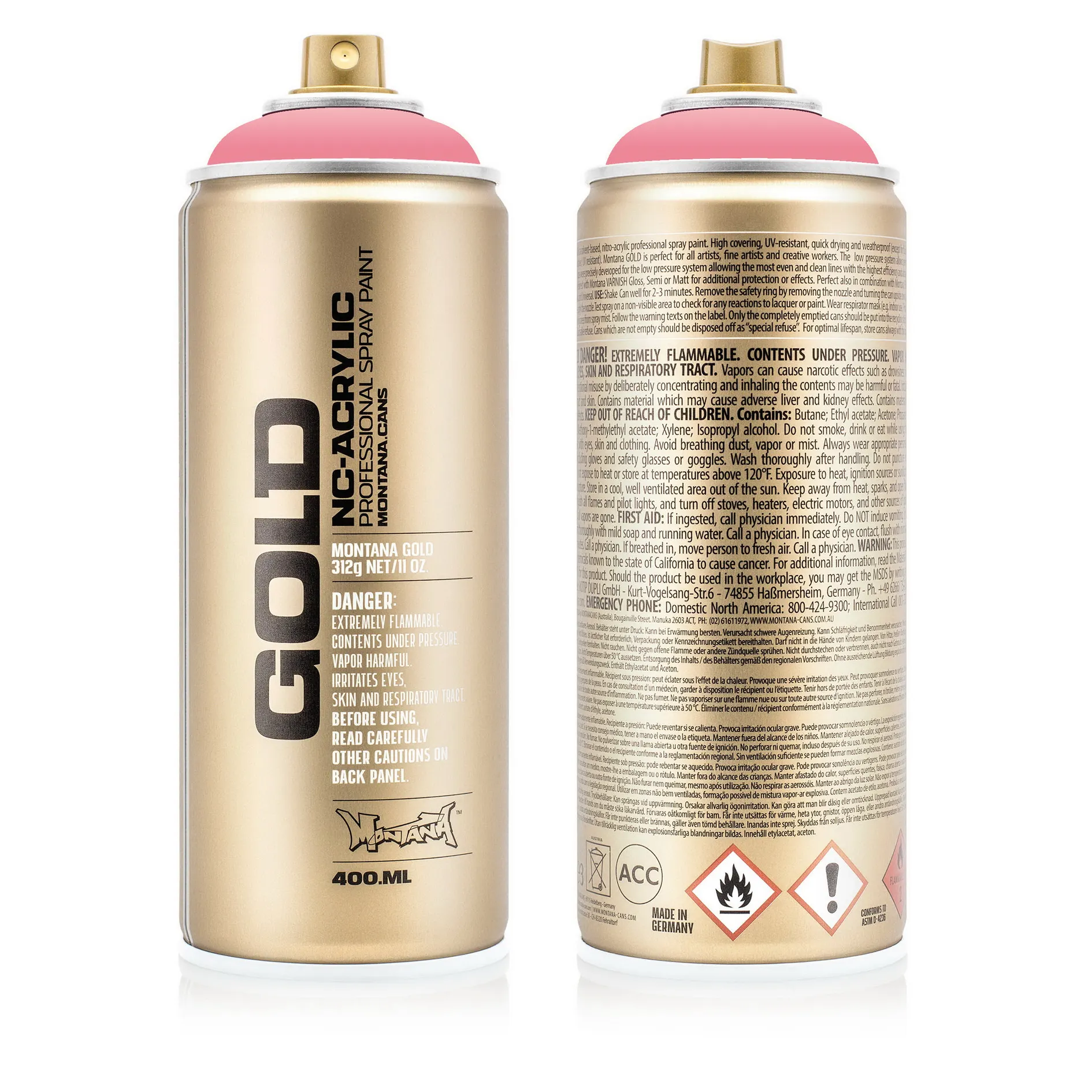 Краска GOLD темно-розовая MONTANA CANS G3010