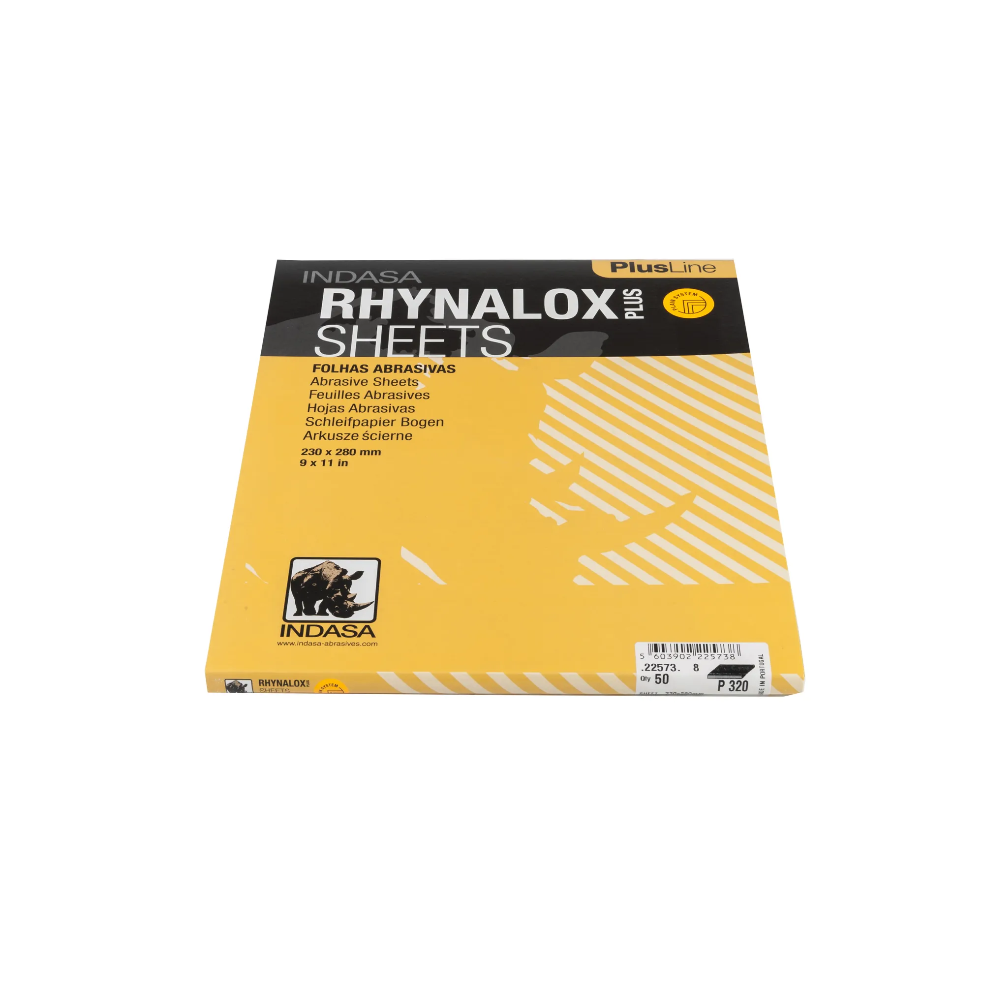 Лист RHYNALOxPLUS 230 мм x280 мм Р320 Indasa 22573