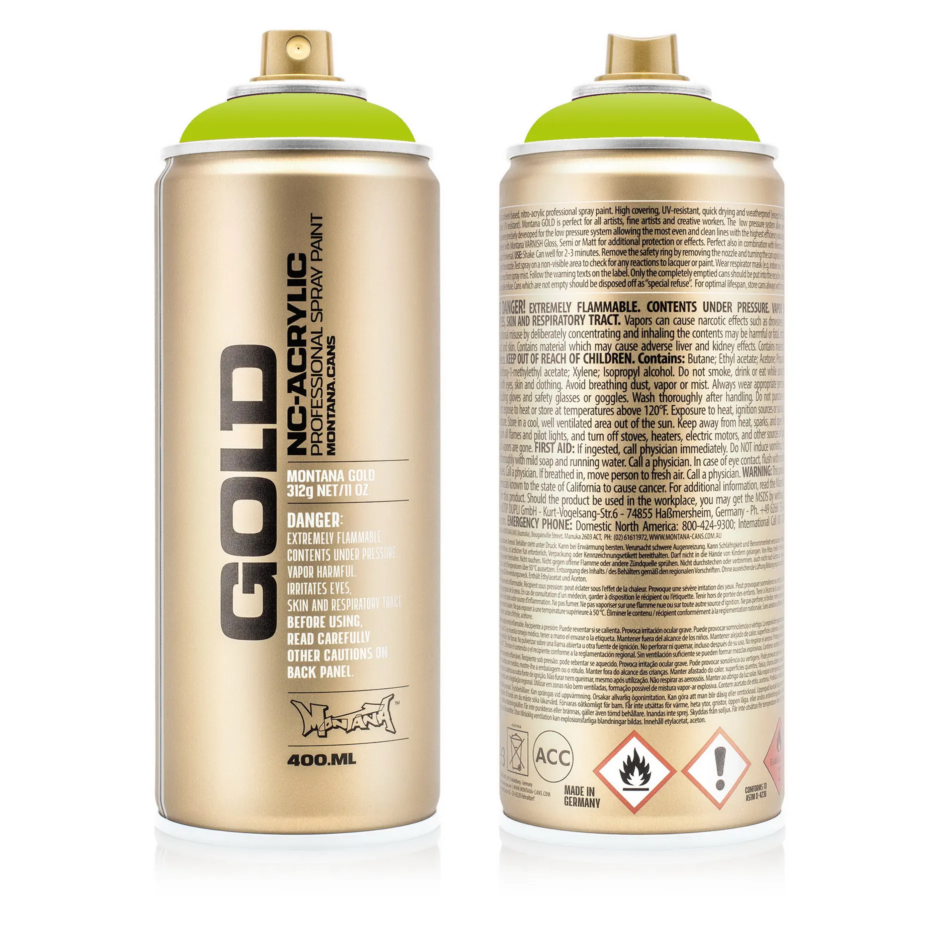 Краска GOLD лайм MONTANA CANS G6030