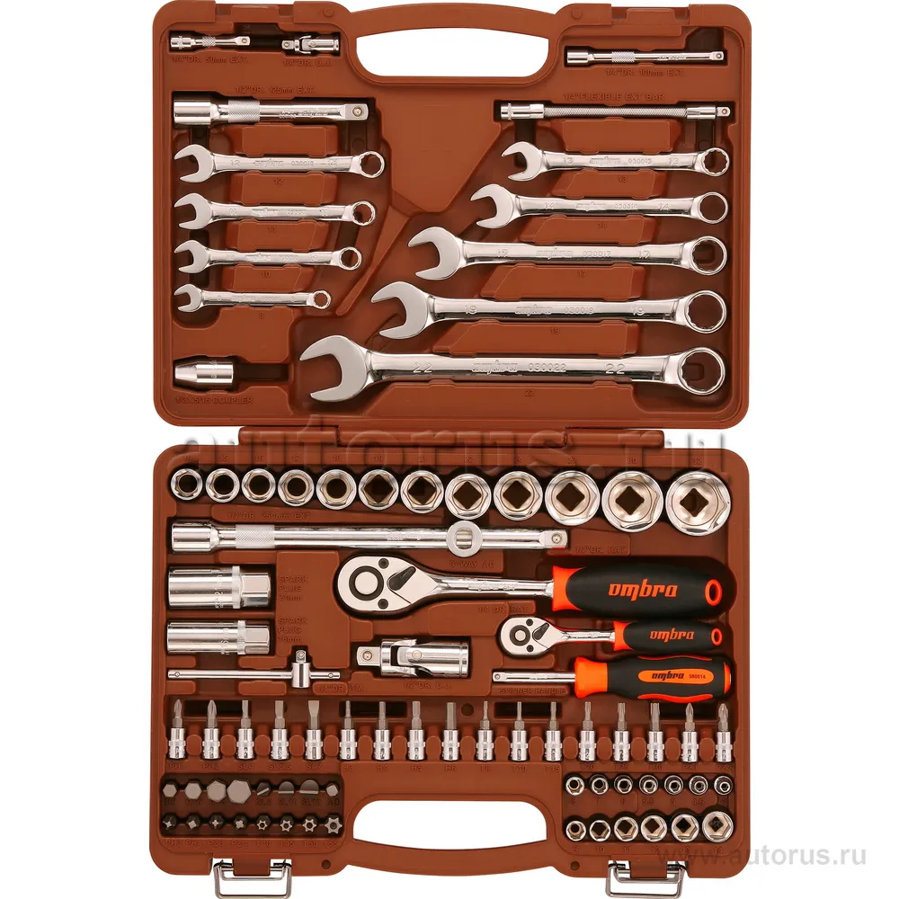 Уценка Набор инструментов 82 предмета 1/4&1/2DR OMBRA OMT82S, Уценка OMBRA OMT82S-N0