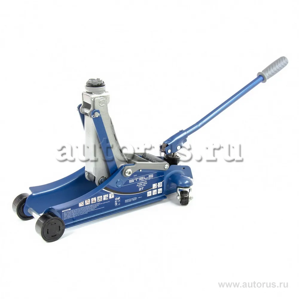 Домкрат гидравлический подкатной, поворотная рукоятка, 2 т. LOW PROFILE, 100-350 мм . STELS 51131