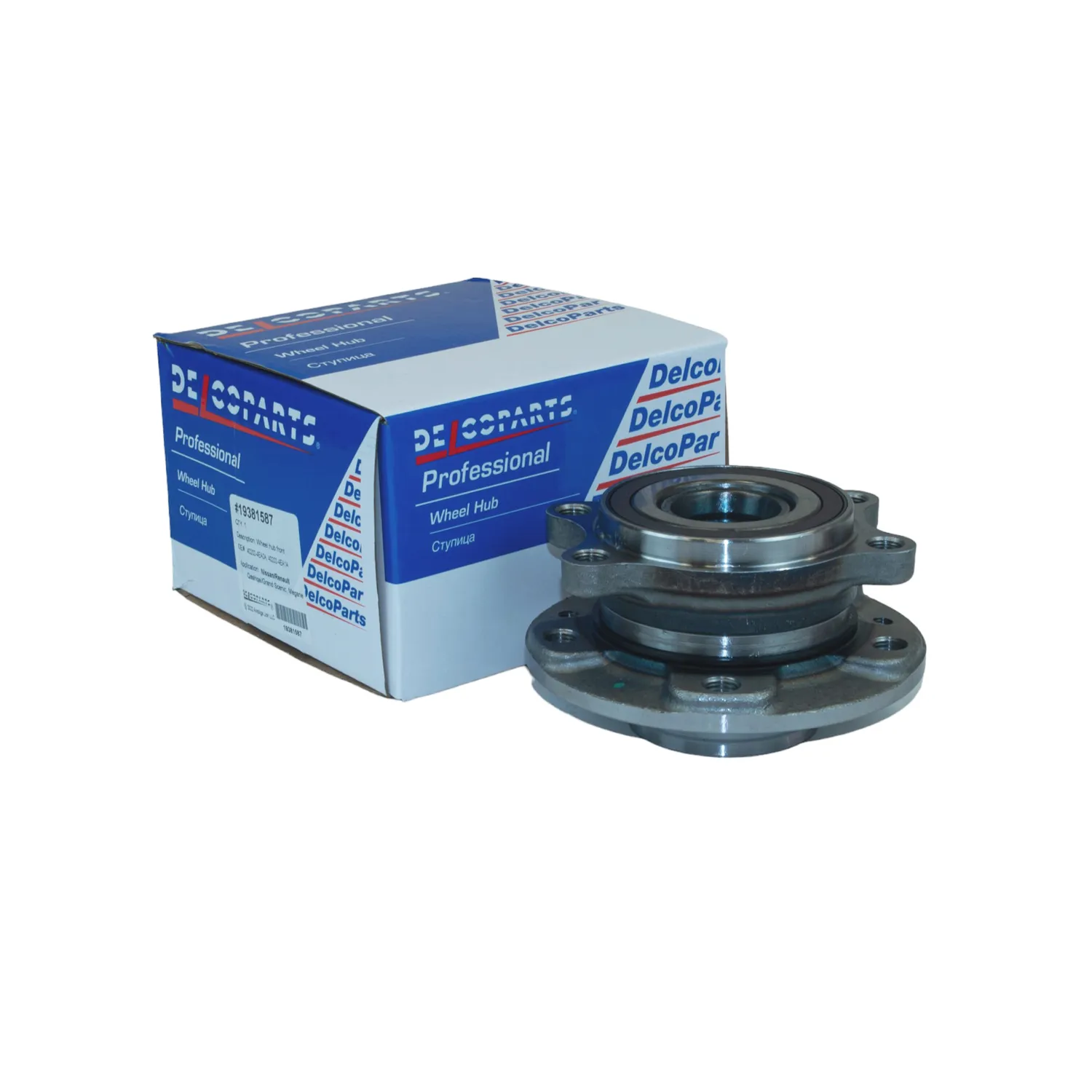 Ступица передняя Nissan QASHQAI; Renault GRAND SCENIC, MEGANE DelcoParts 19381587