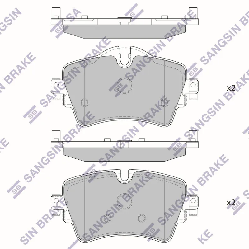 колодки дисковые передние BMW 2 F45/F43, MINI Clubman 13 SANGSIN BRAKE SP4005