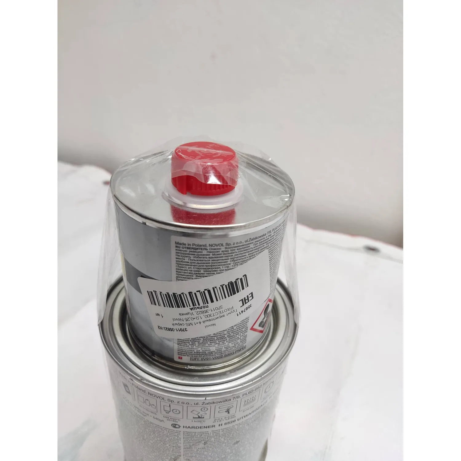 Уценка Грунт акриловый 4+1 MS серый PROTECT300, 1,0+0,25 Novol 37011-35822, Уценка Novol 37011-35822-N2