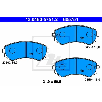 Колодки дисковые п Nissan Almera 1.4i 2.0D 96 ATE 13.0460-5751.2