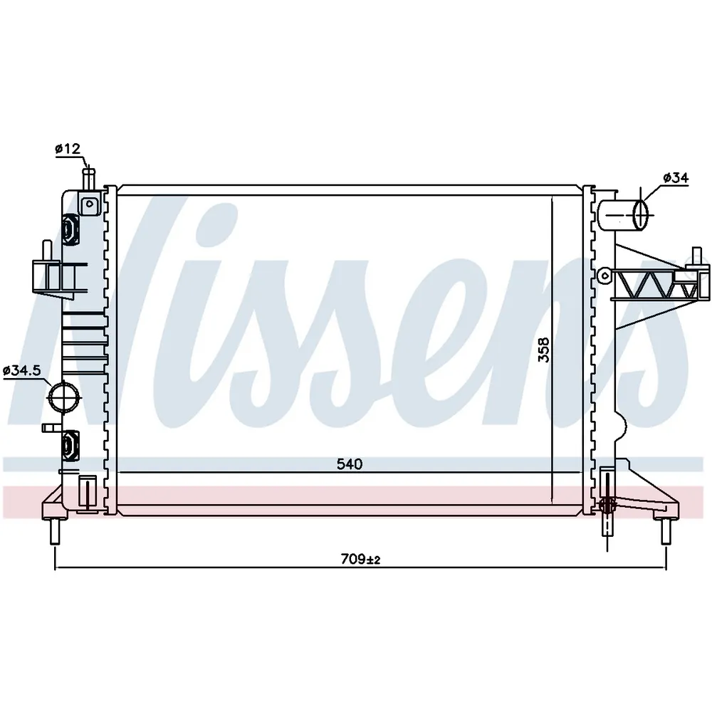 Радиатор opel corsa UNIVERSAL NISSENS 63018