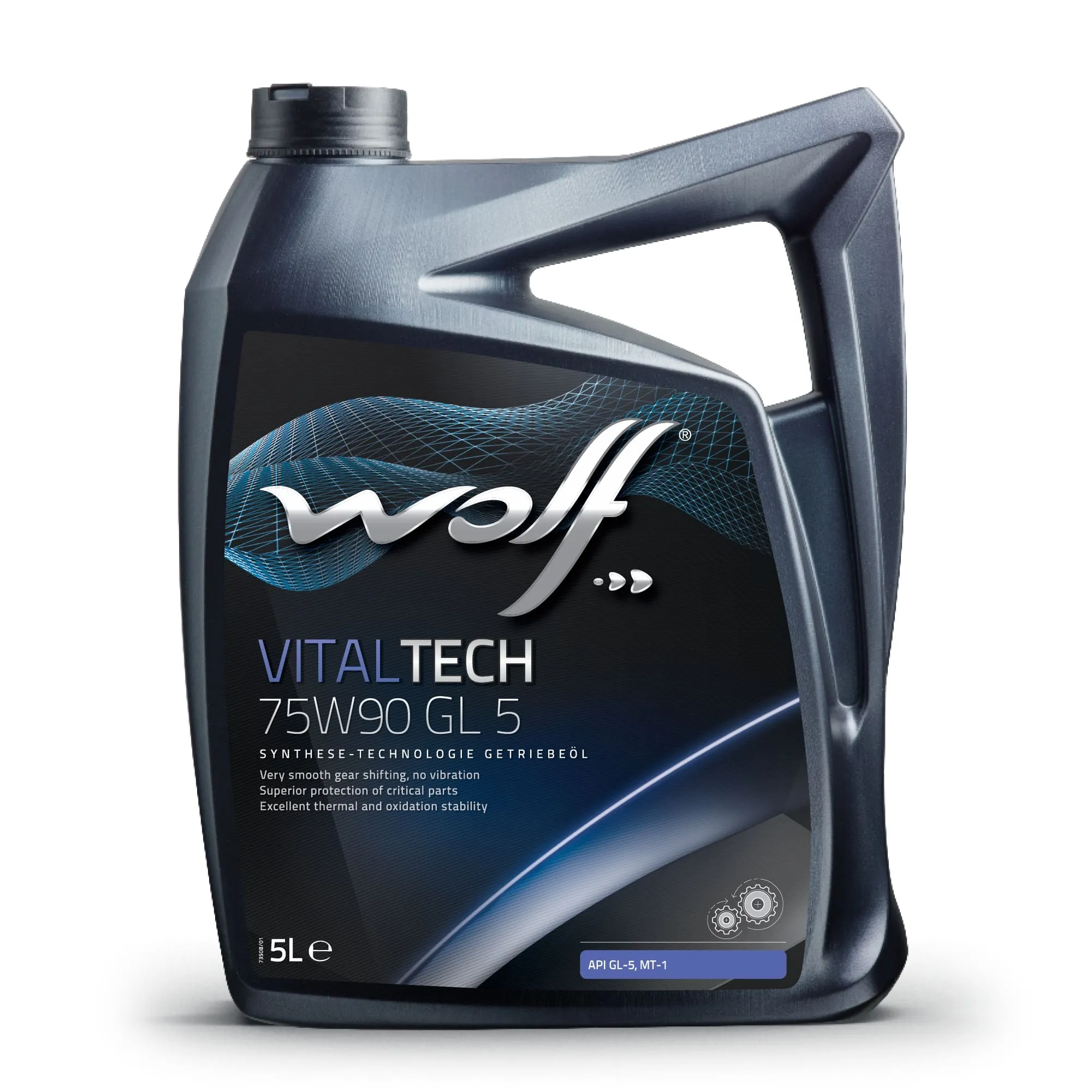 Масло трансмиссионное WOLF VITALTECH 75W90 GL 5 5L MAN 341 Z-2 MAN 342 M Wolf 8304002