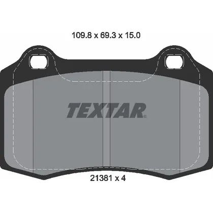 Колодки задние с противошумной пластиной Q+ DAIMLER JAGUAR SEAT VOLVO TEXTAR 2138102
