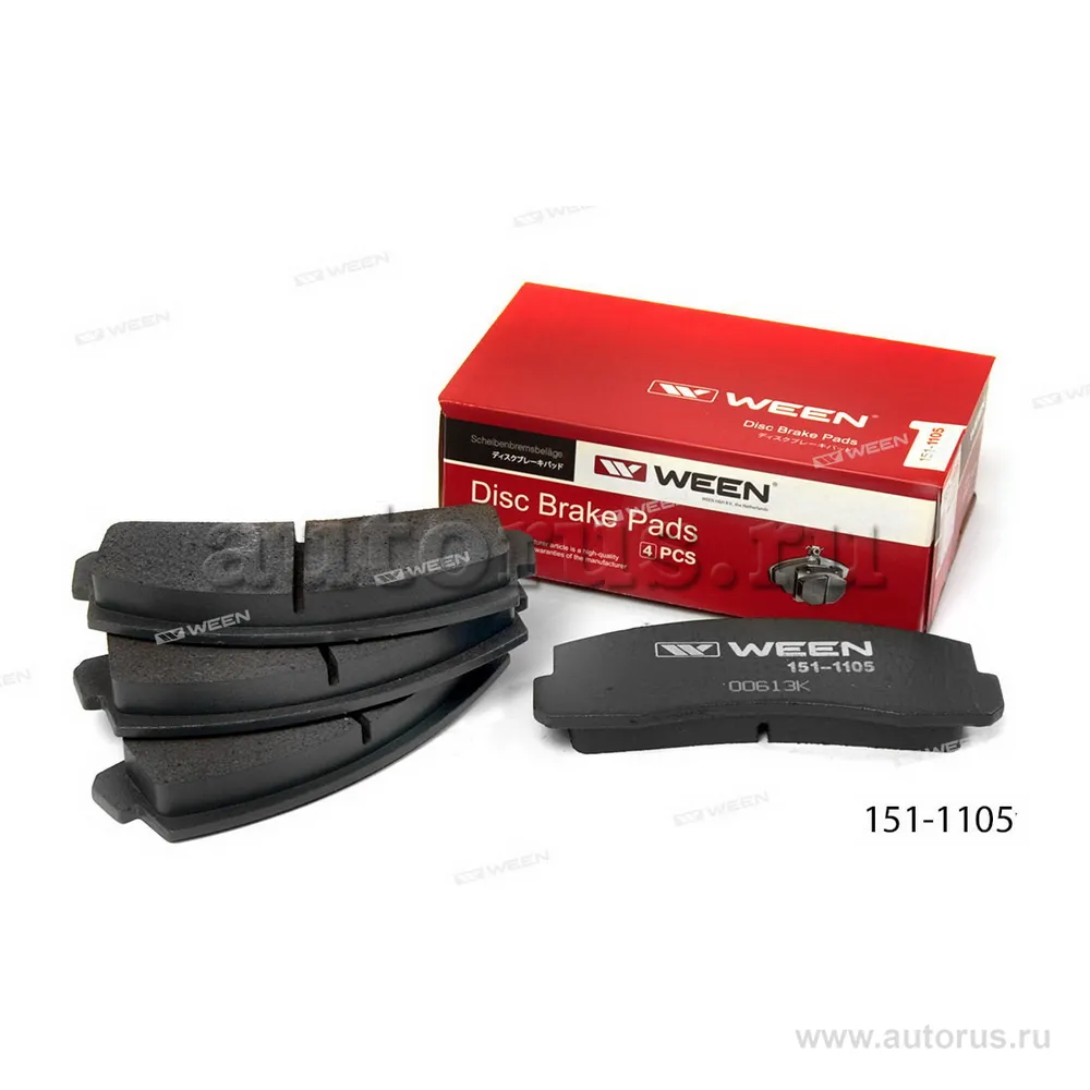 Тормозные колодки дисковые передние LADA Niva (2121-21214),4x4, CHEVROLET Niva WEEN 151-1105