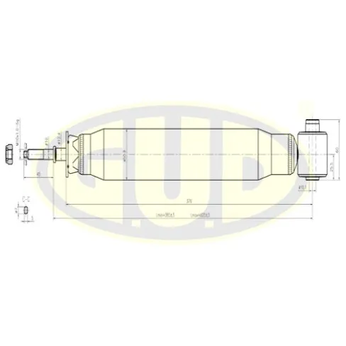 АМОРТИЗАТОР SKO SUPERB 02- ЗАД G.U.D GSA345027
