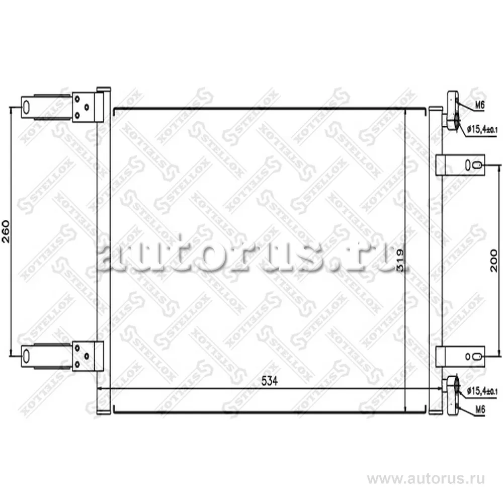Радиатор конд. Fiat Doblo 1.9D 01 STELLOX 1045084_SX