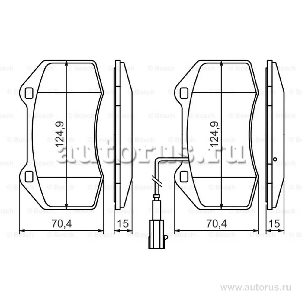 К-кт колодок дисковых ALFA ROMEO MITO 08-, FIAT PUNTO / 07-, BOSCH 0986494228