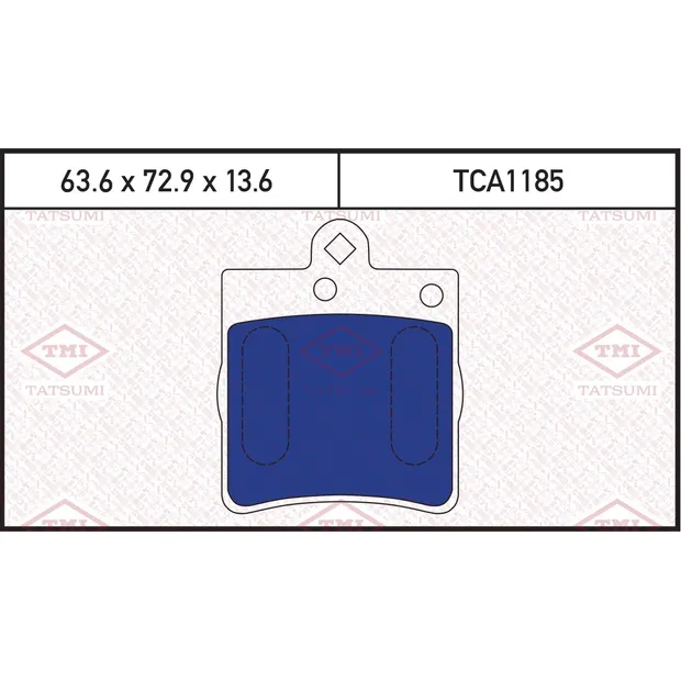 Колодки тормозные дисковые задние MERCEDES W202/W210 96-> TATSUMI TCA1185