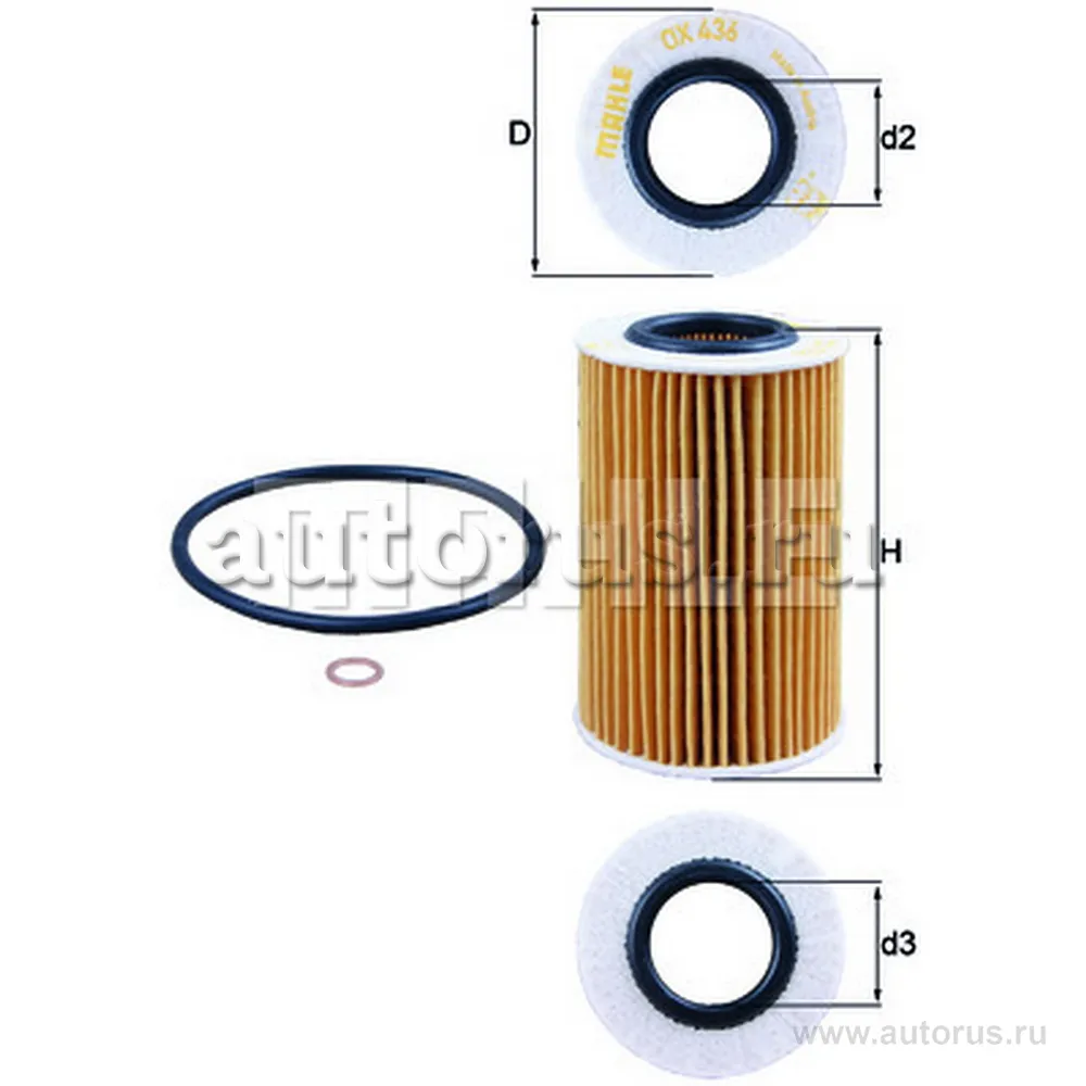 Фильтр масляный KNECHT/MAHLE OX436D