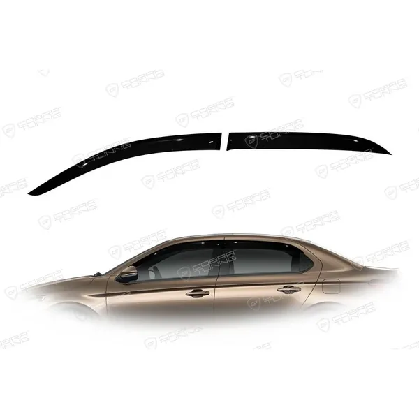 Дефлектора на окна Peugeot 301 Sd 2012EuroStandard деф.окон Cobra Tuning PE11712