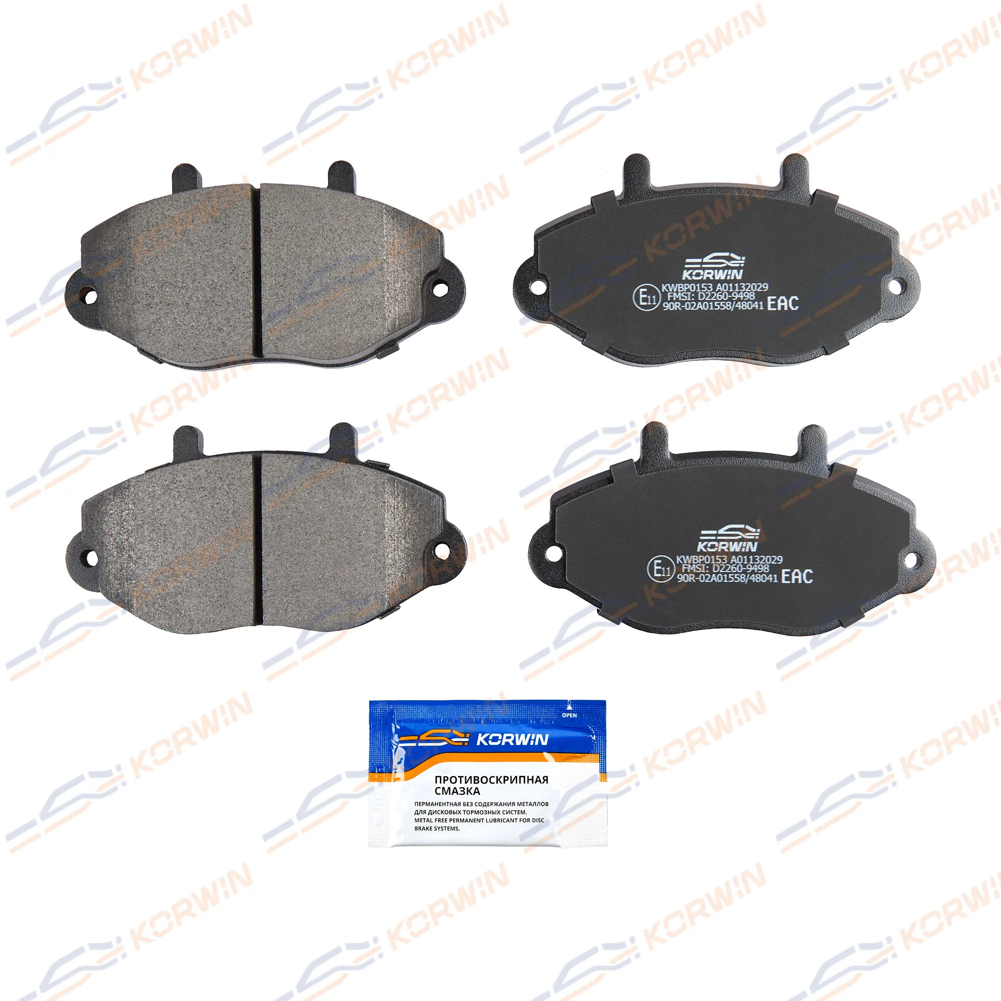 Колодки тормозные перед. Ford Transit (91-00) KORWIN KWBP0153