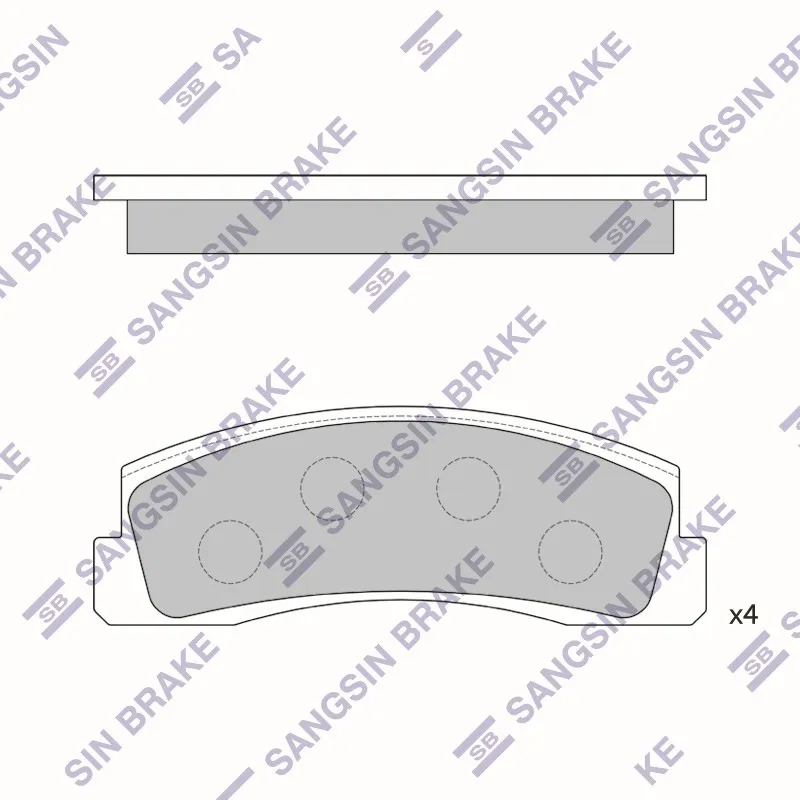 Колодки тормозные передние ВАЗ 2121/NADESCHDA SANGSIN BRAKE SP1168