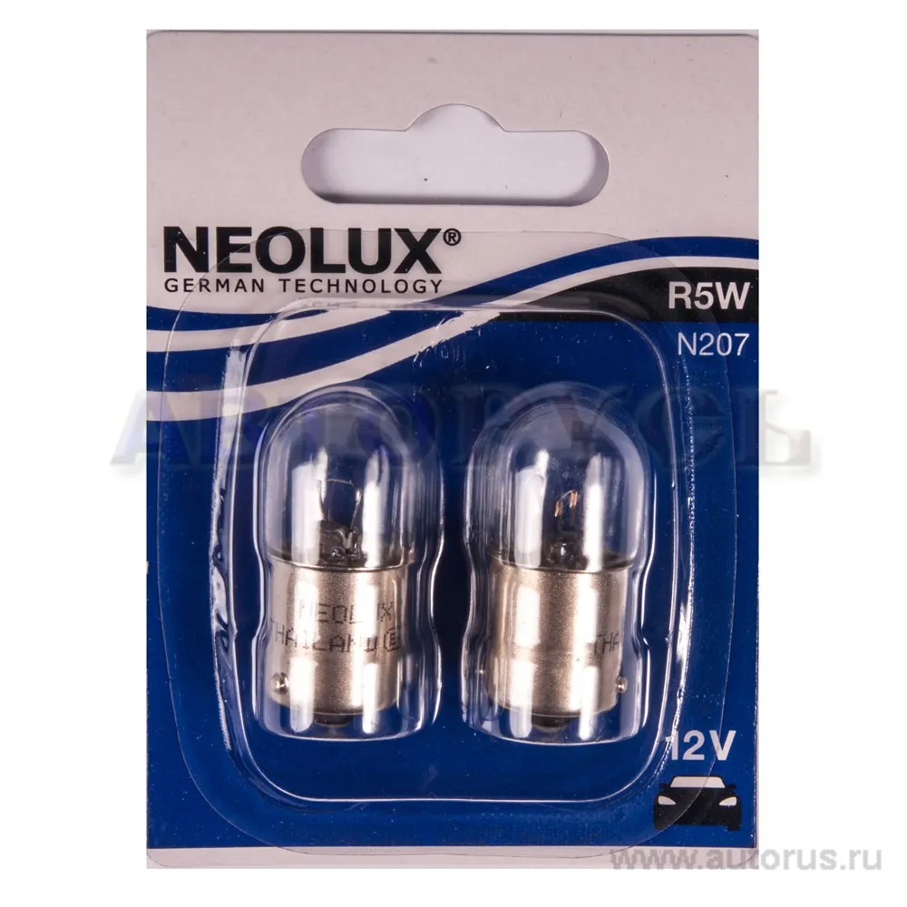 Лампа 12V R5W 5W BA15s NEOLUX Standart 2 шт. блистер N207-02B