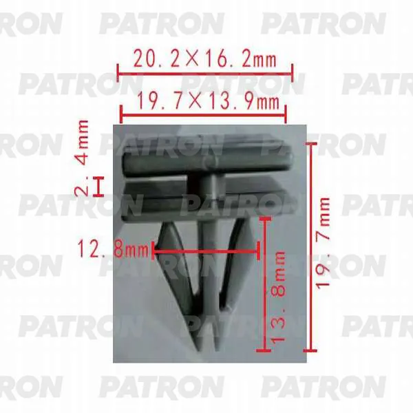 Клипса пластмассовая (комплект 10шт) Chevrolet, Chrysler, Daewoo, Ford, PATRON P37-0405S