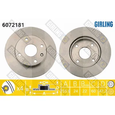 Диск тормозной GIRLING 6072181