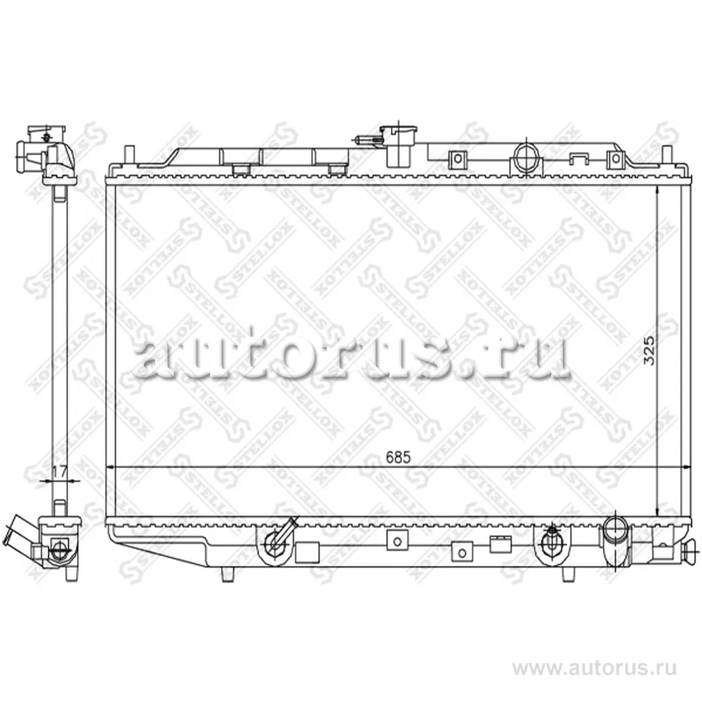 Радиатор системы охлаждения АКПП Honda Civic 1.6 88-91 STELLOX 10-25823-SX