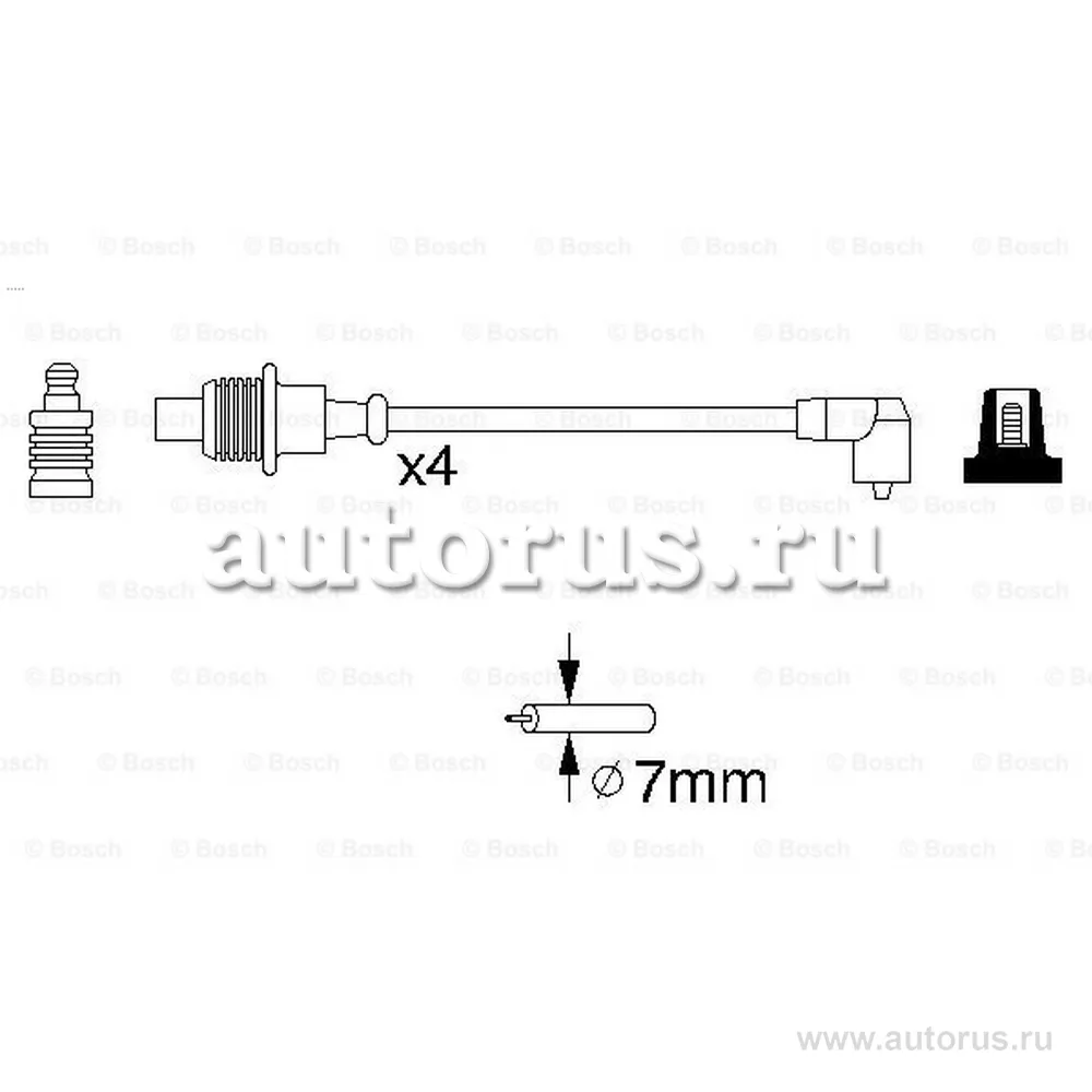 Комплект высоковольтных проводов BOSCH 0 986 356 854