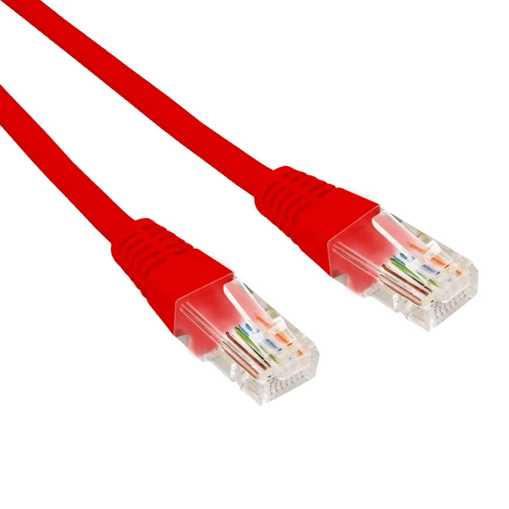 Патч-корд U/UTP CAT 6, RJ45-RJ45, 26AWG, LSZH, красный, 0.3м REXANT 02-0293-03