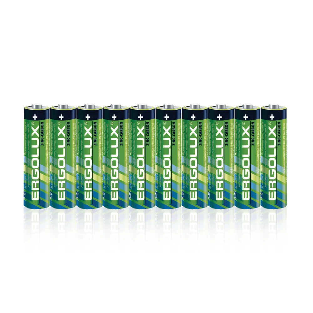 Батарейка солевая ERGOLUX AAA 1,5V (10 шт) R03 SR10