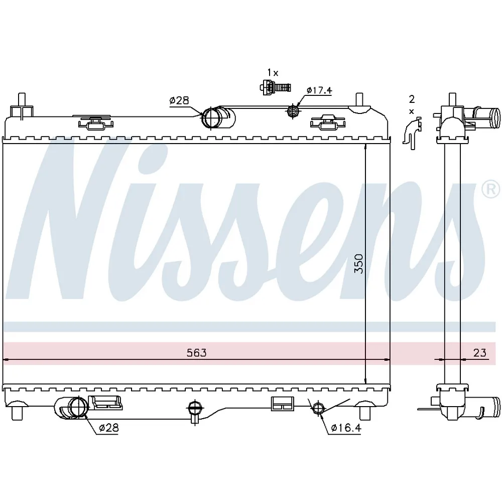 Радиатор системы охлаждения FORD FIESTA VI 1.4/1.4 LPG 08- NISSENS 69234