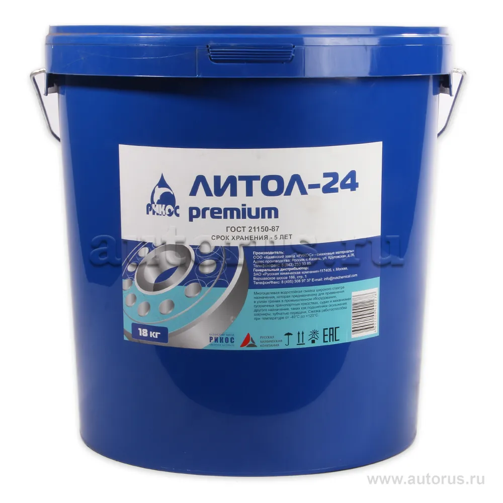 Смазка Рикос Premium антифрикционная 18 кг ведро