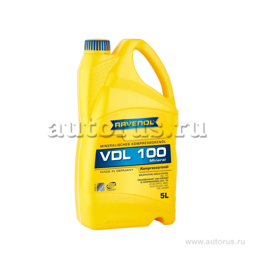 Компрессорное масло RAVENOL Kompressorenoel VDL 100 (5л) new 1330100-005 (4014835736153)