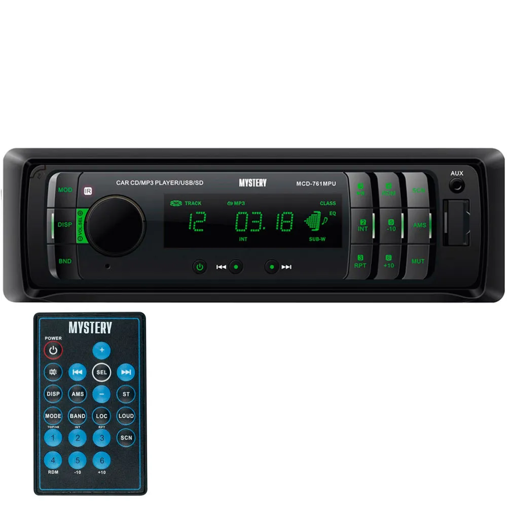 Автомагнитола CD,MP3 MYSTERY MCD-761MPU мР, 4x50 вт