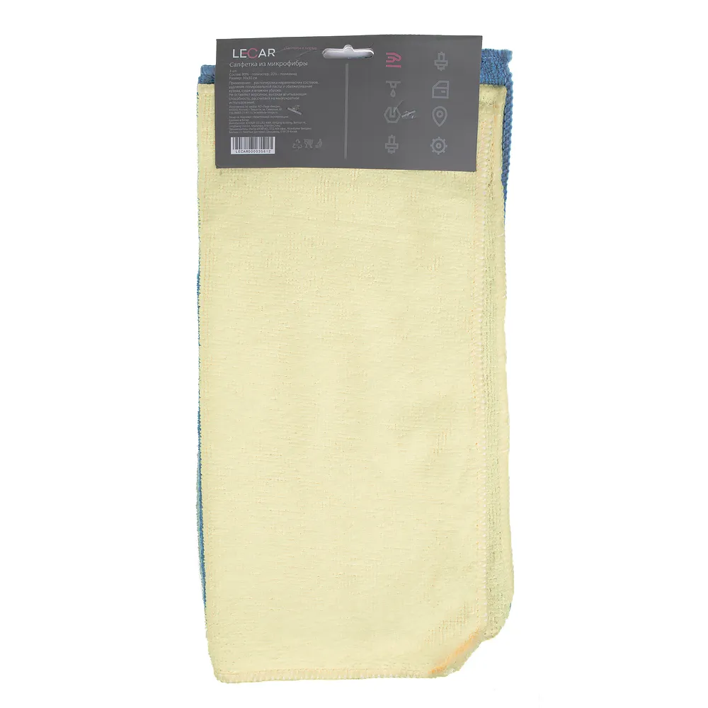 Комплект салфеток из микрофибры LECAR 300*300 (3 шт.) LECAR LECAR000035812