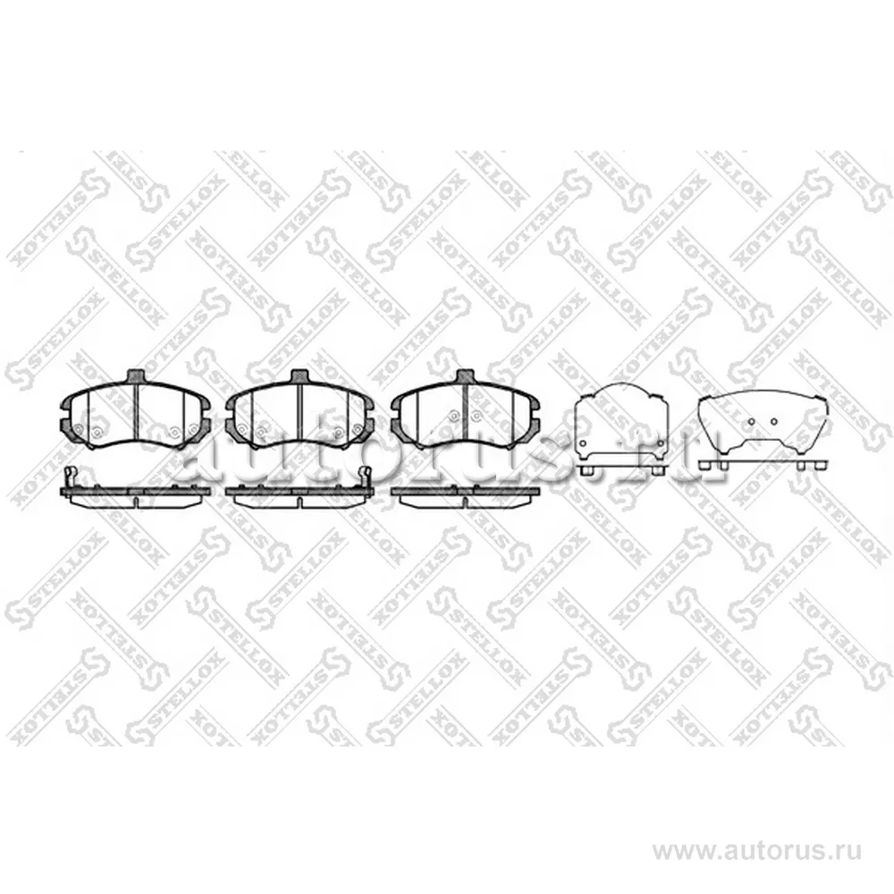 Колодки дисковые п. Hyundai Elantra XD 1.6/2.0/2.0CRDi 03 STELLOX 1205 002-SX