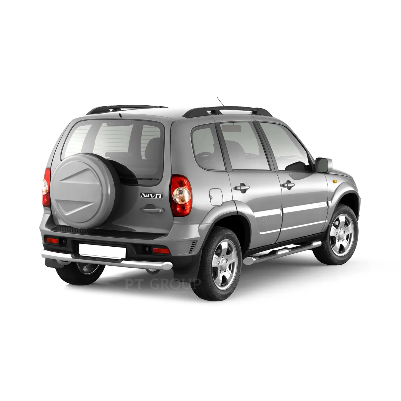 Рейлинг (Черный муар) Усиленный Chevrolet Niva 2002-2020, Lada Niva 2020- PT GROUP 02010702