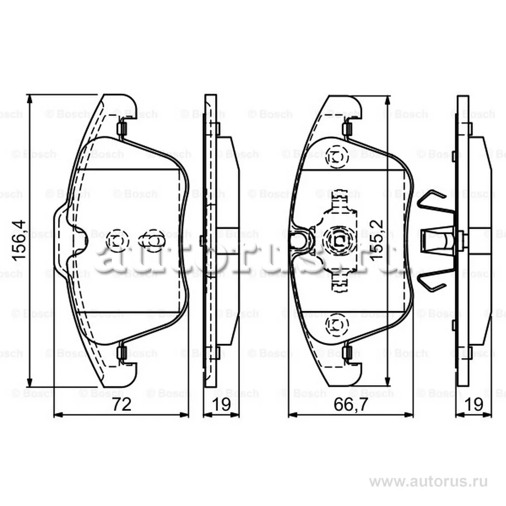 Колодки тормозные передние BOSCH 0 986 494 169