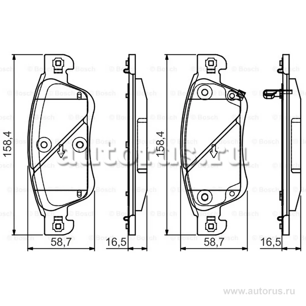 Колодки тормозные передние к-кт BOSCH 0986495134