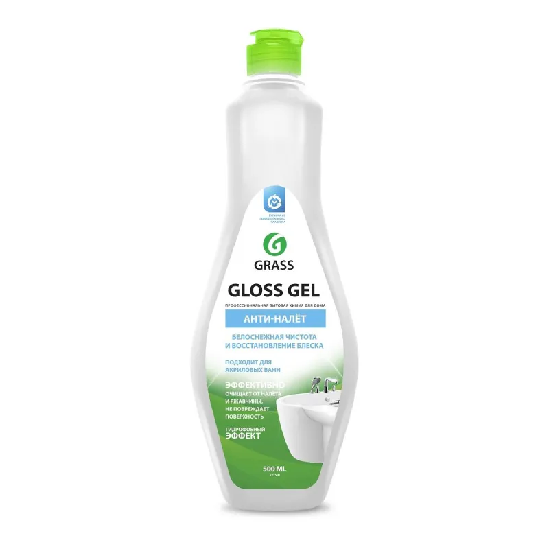 Средство для сантехники Grass Gloss Gel сл/кисл д/дел уход за акр мет 0,5л 937671