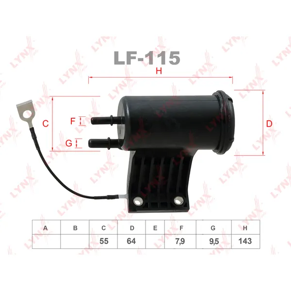 Фильтр топливный LYNXauto LF-115