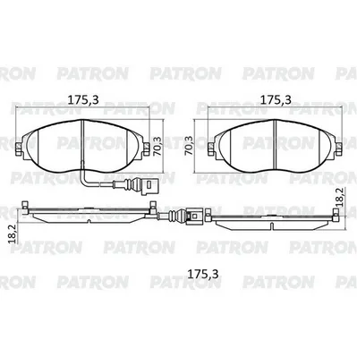 Колодки тормозные дисковые перед. AUDI: A3 S3 quattro 12- \ SEAT: ALHAMBRA 1. PATRON PBP130