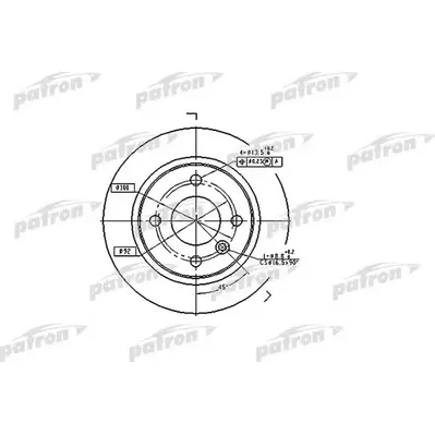 Диск тормозной задний VOLVO: 440 K 88-96, 460 L 88-96, 480 E 86-96 PATRON PBD1696