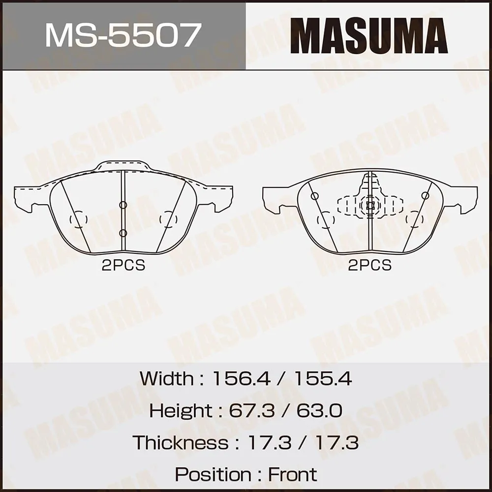 Колодки передние MAZDA AXELA MASUMA MS-5507