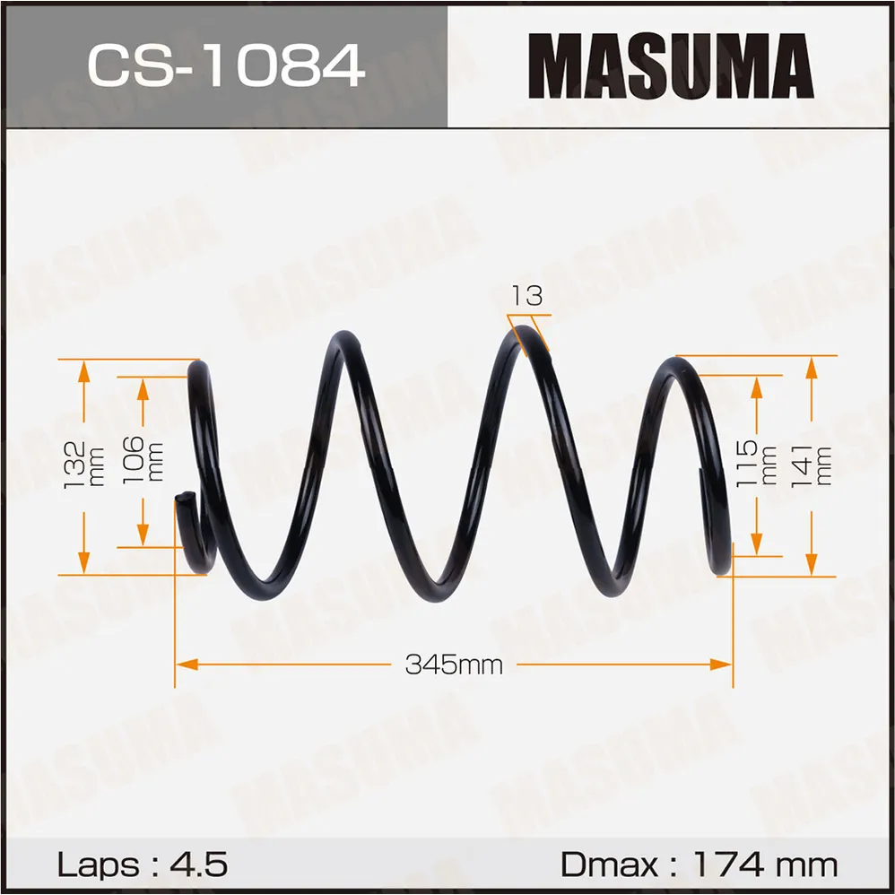 Пружина подвески MASUMA CS1084