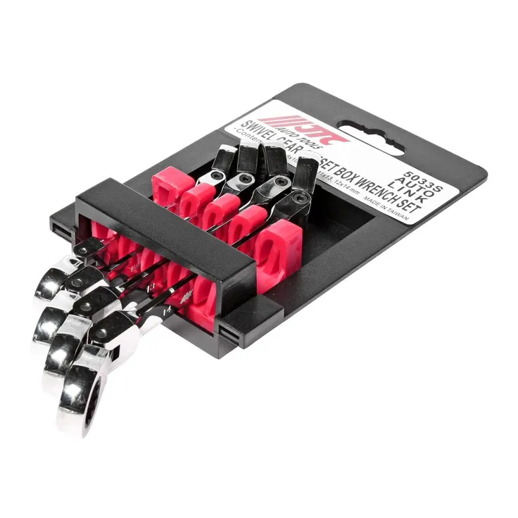 Набор ключей трещоточных 8-14 мм накидных с подвижной головкой JTC-5033S