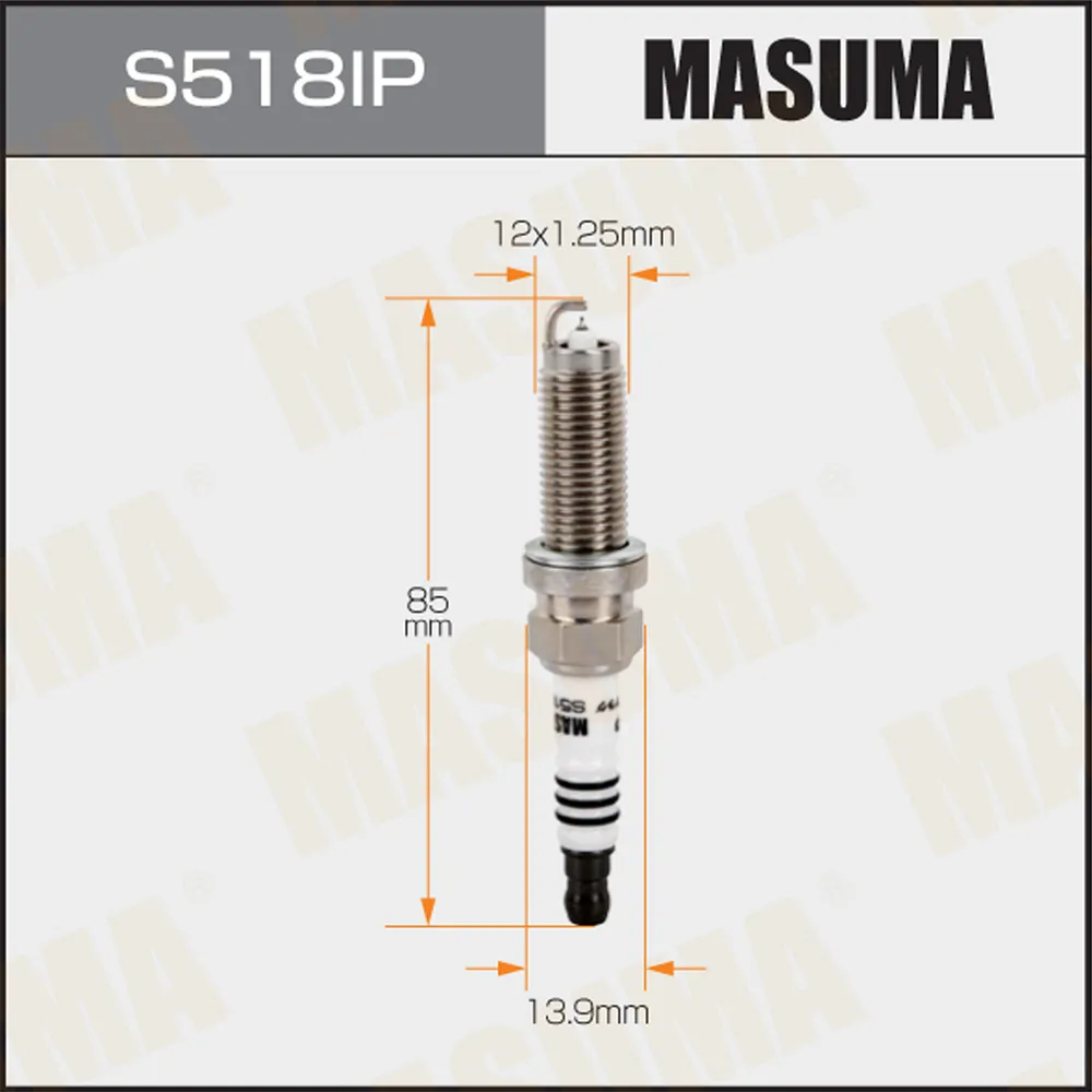 Свеча зажигания IRIDIUM+PLATINUM IRIDIUM+PLATINUM (ILZKAR8J8SY) (ILZKAR8H8S) MASUMA S518IP
